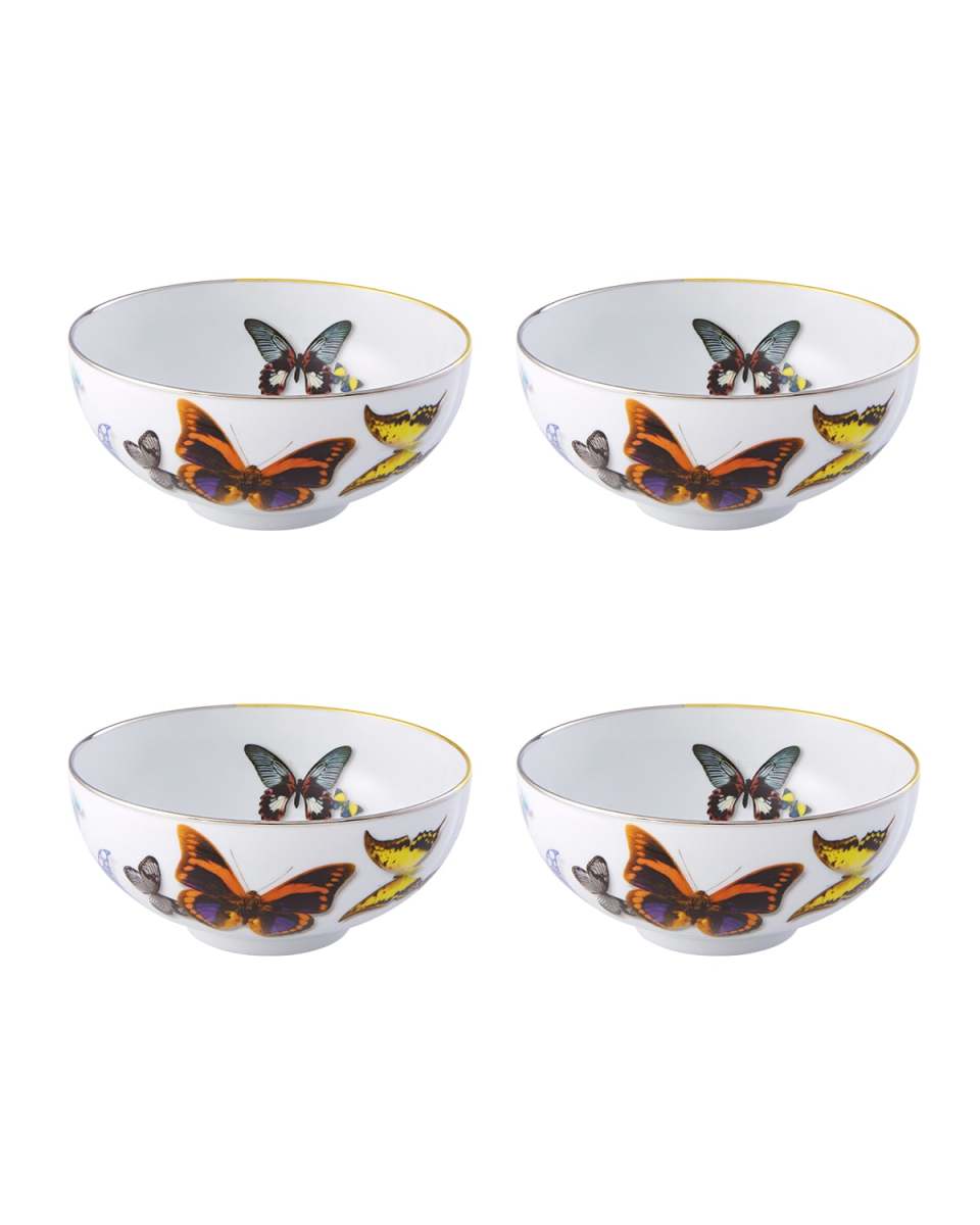 Butterfly Parade Soup Bowls, Set of 4