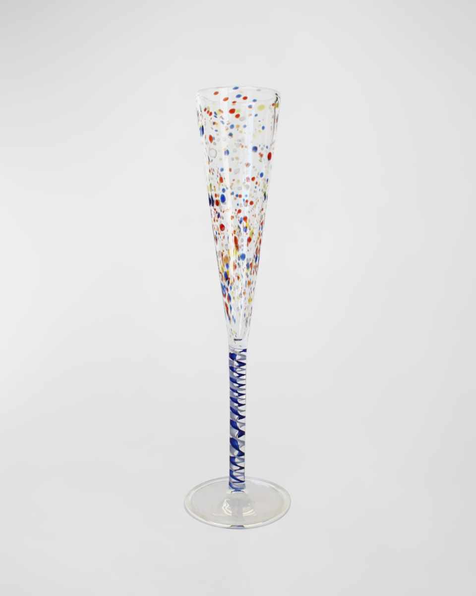 Multicolor Champagne Flute