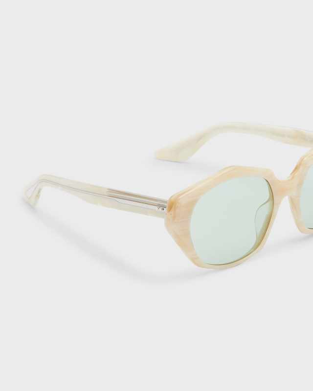 1971C Round Acetate & Plastic Sunglasses