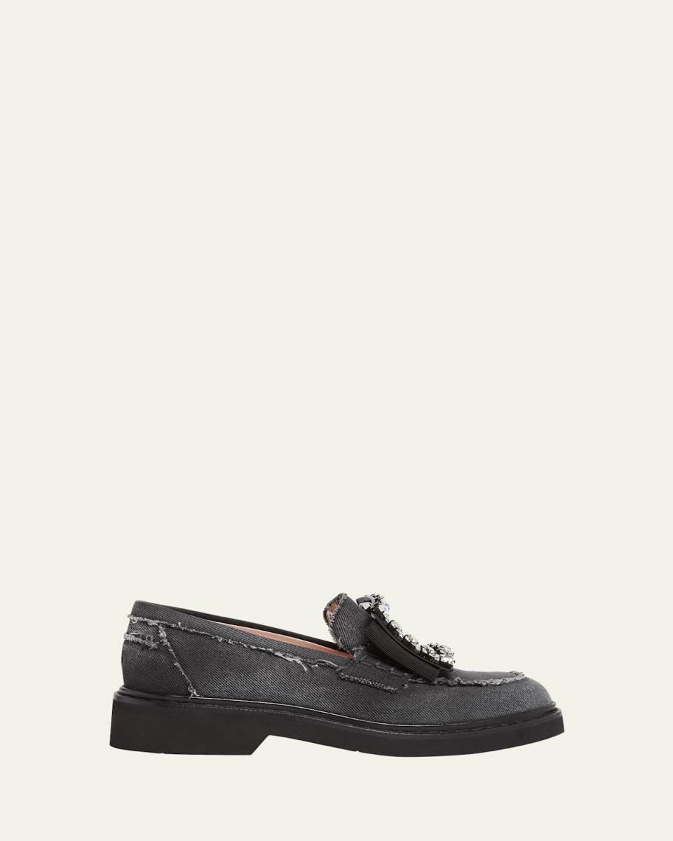 Viv Rangers Denim Buckle Loafers