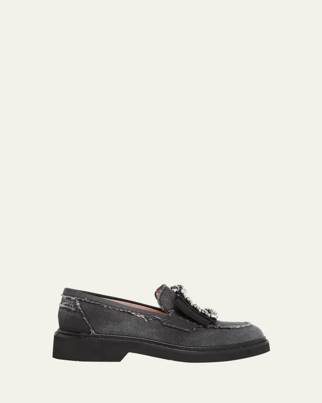 Viv Rangers Denim Buckle Loafers