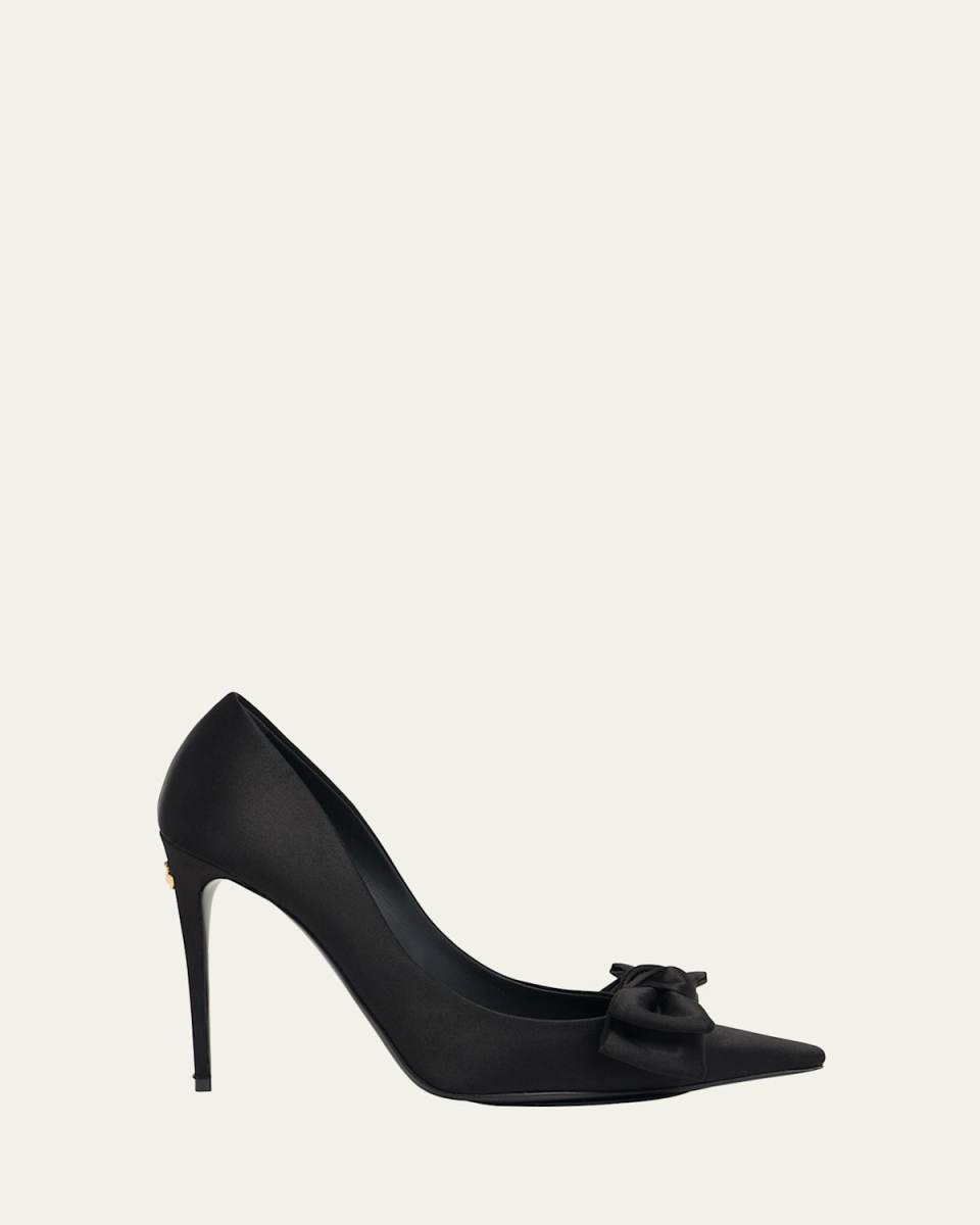 Silk Bow Stiletto Pumps