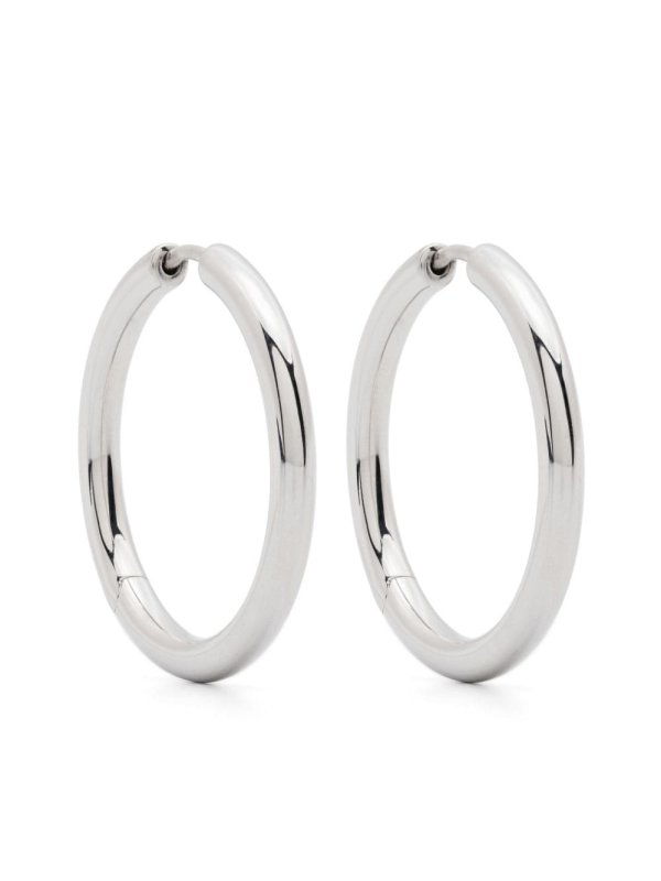 polished-finish hoop earrings