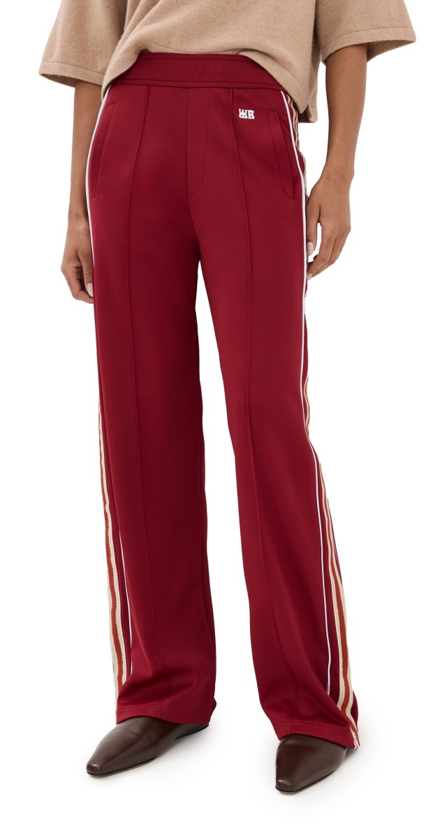 Wales Bonner Shine Track Pants Burgundy