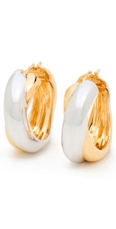 Missoma Lucy Williams Chunky Entwine Medium Hoops Mixed