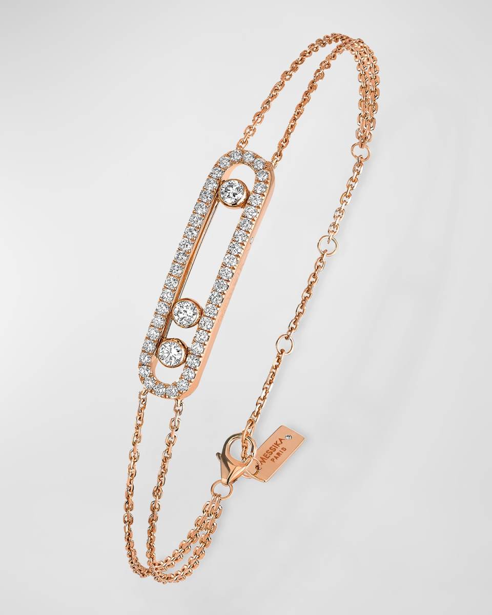 MOVE 18K ROSE GOLD DIAMOND PAVE BRACELET
