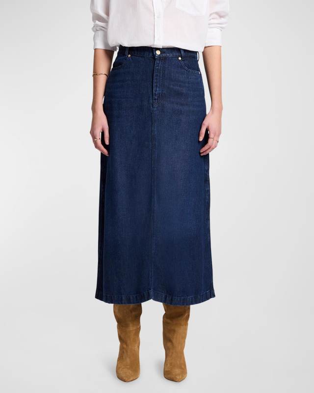 Denim Midi Skirt