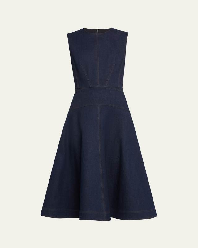 Karrigan Denim A-Line Midi Dress