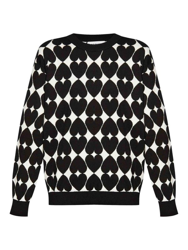 Moschino Pull Col Bateau - Noir