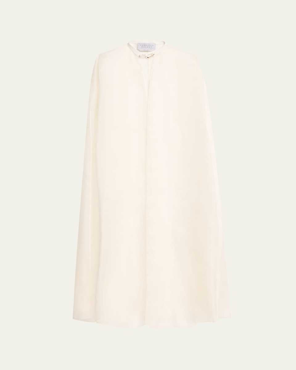 Rowena Silk Cape with Chain Detail