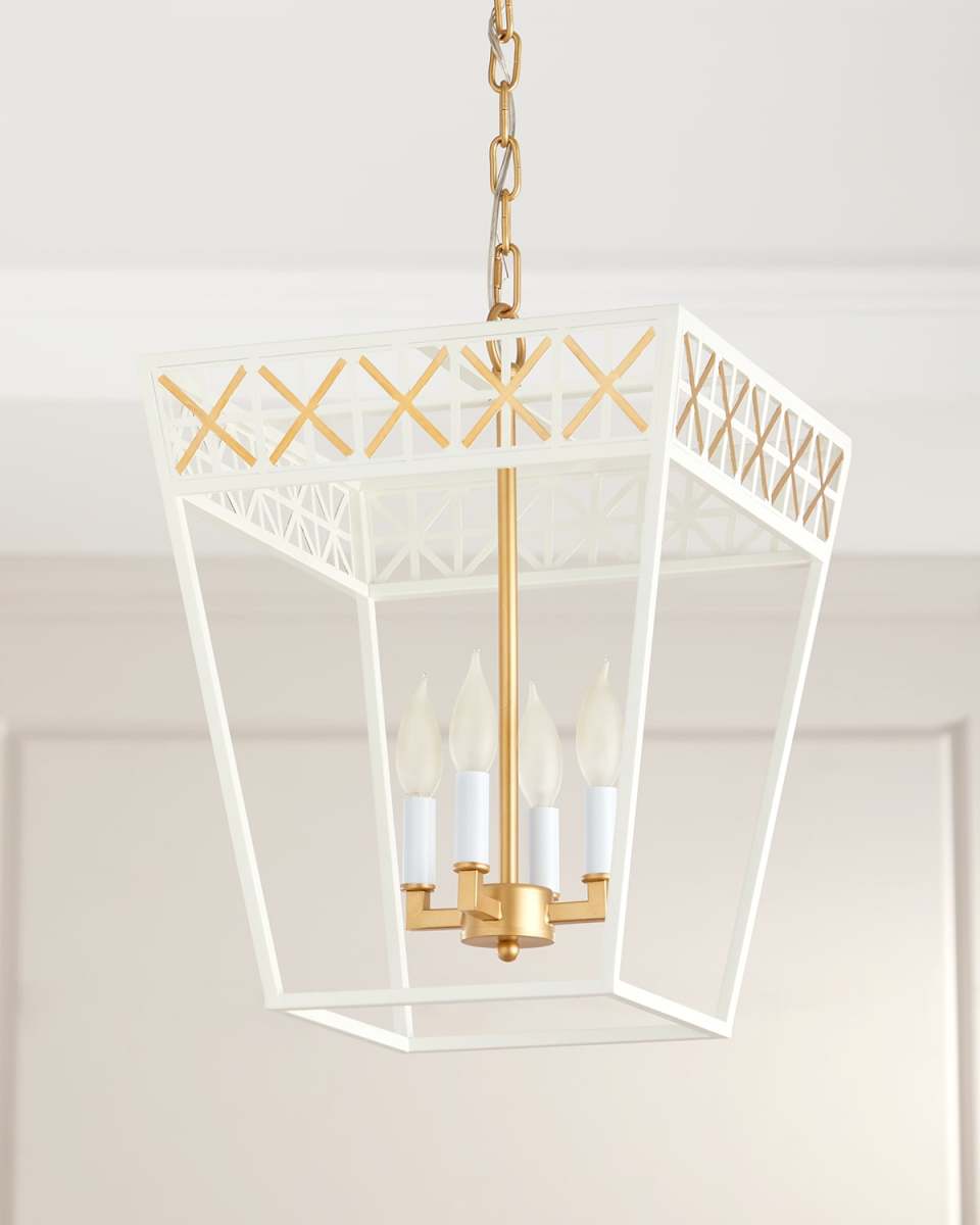 Caitlyn Gloss White & Gold Lantern