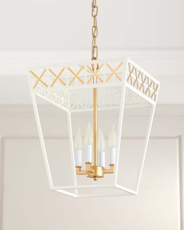 Caitlyn Gloss White & Gold Lantern