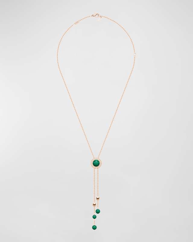 Possesion 18k Rose Gold Malachite Pendant Necklace