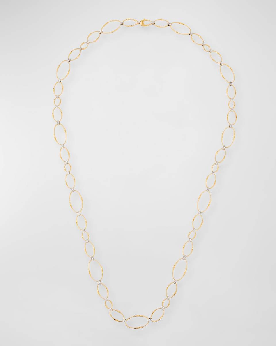 Marrakech Onde 18k Long Diamond Necklace