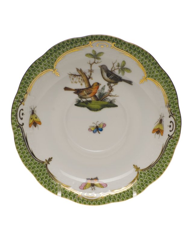 Rothschild Bird Green Motif 05 Tea Saucer