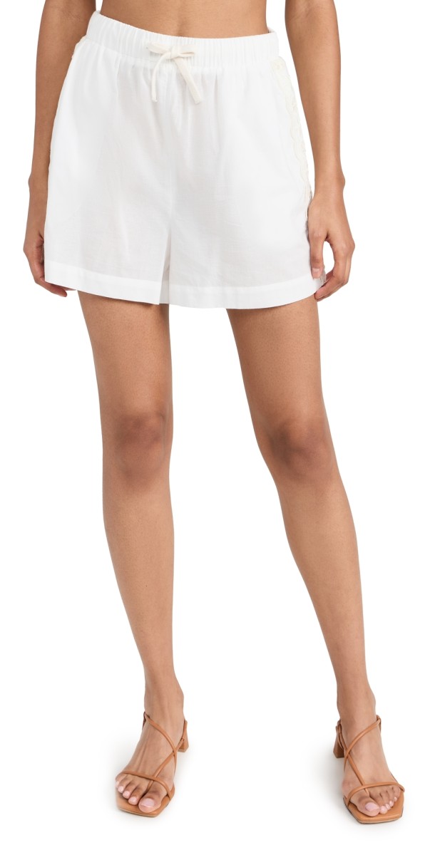 Sea Arabella Emb Swim Coverup Shorts White