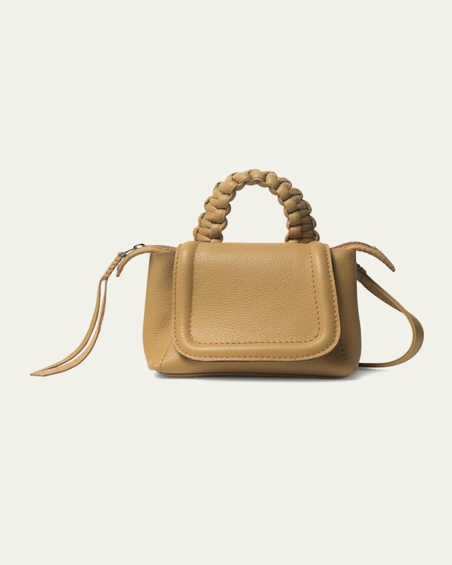 Mini Flap Leather Top-Handle Bag
