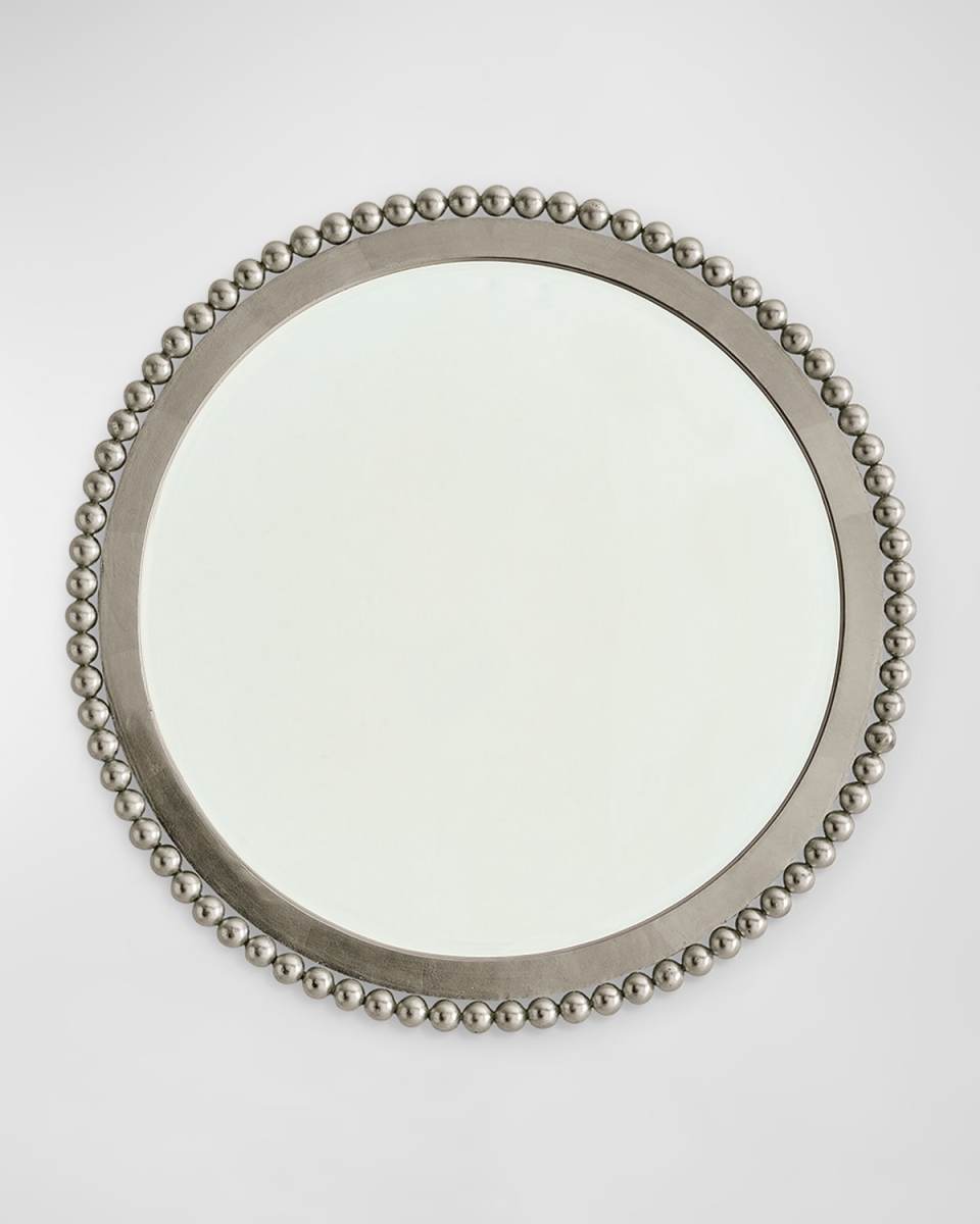 Ball Bearing Silver Leaf Mirror, 26" Round