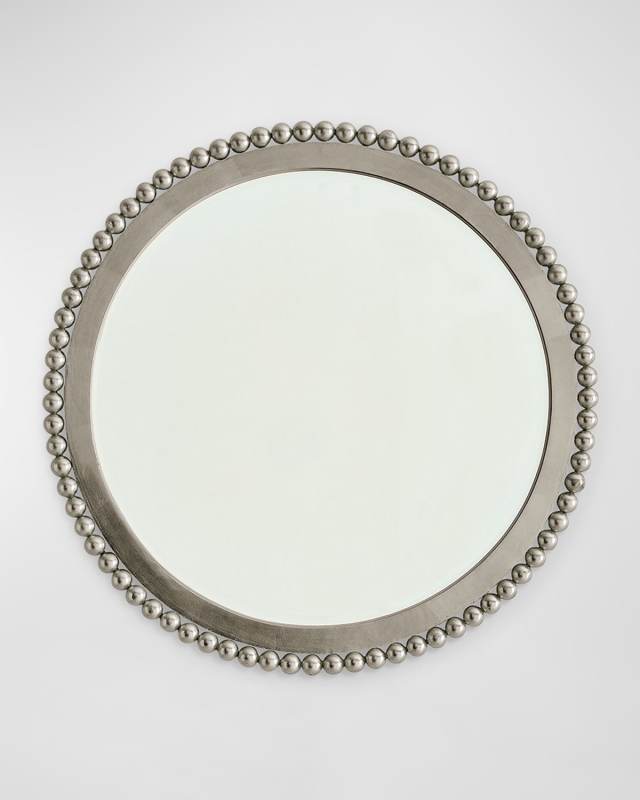 Ball Bearing Silver Leaf Mirror, 26" Round