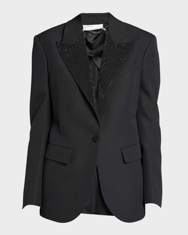 Tuxedo Jacket with Hotfix Lapel