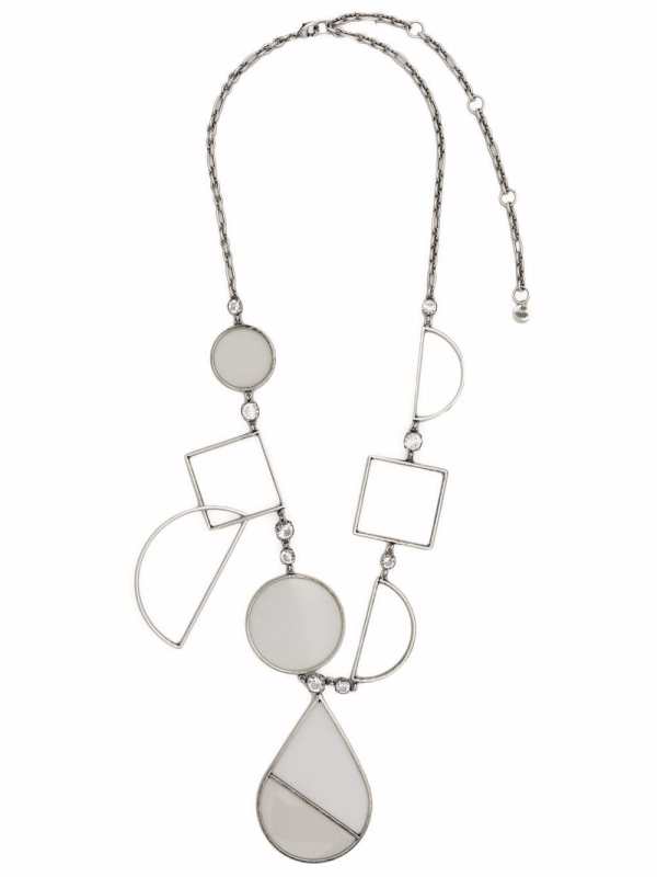 rhinestone-embellished pendant necklace