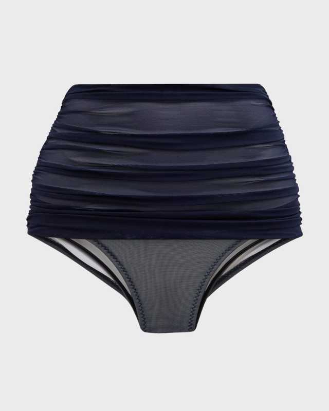 Bill Ruched Mesh Bikini Bottoms