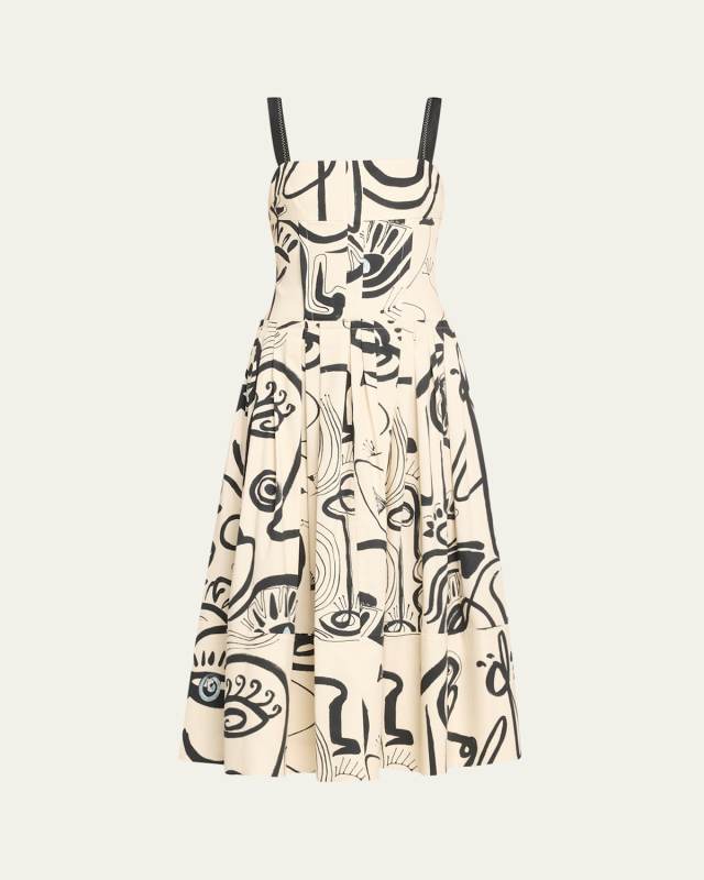 Cocco Cotton Printed Midi Dress