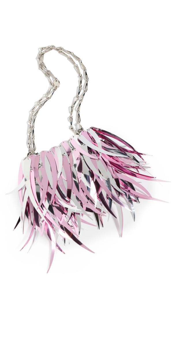 rabanne Sparkle Nano Bag Silver / Pink