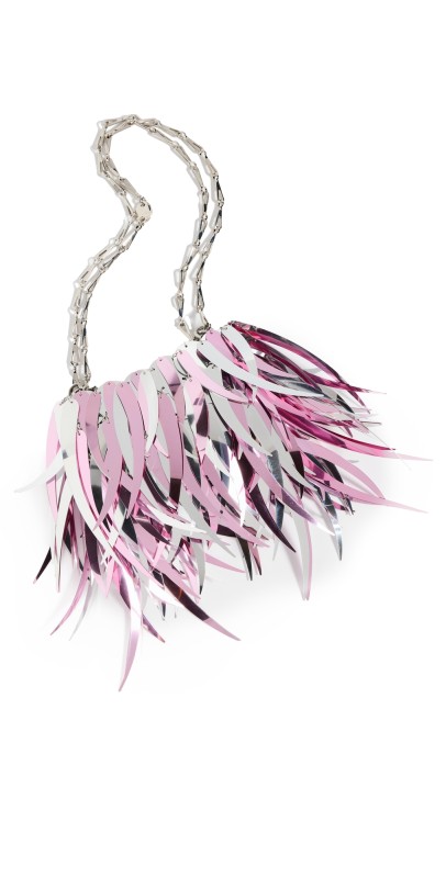 rabanne Sparkle Nano Bag Silver / Pink