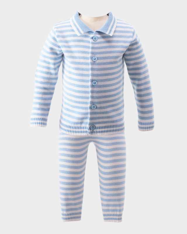 Boy's Striped Two-Piece Knit Set, Size 6M-