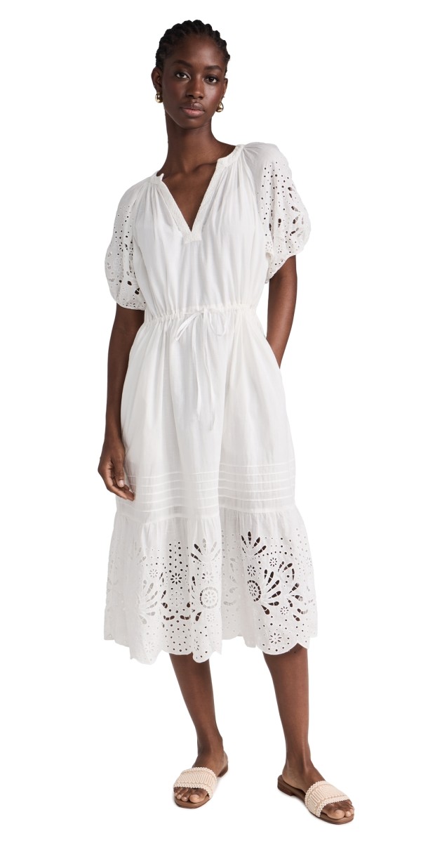 Velvet Nadia Dress Ecru