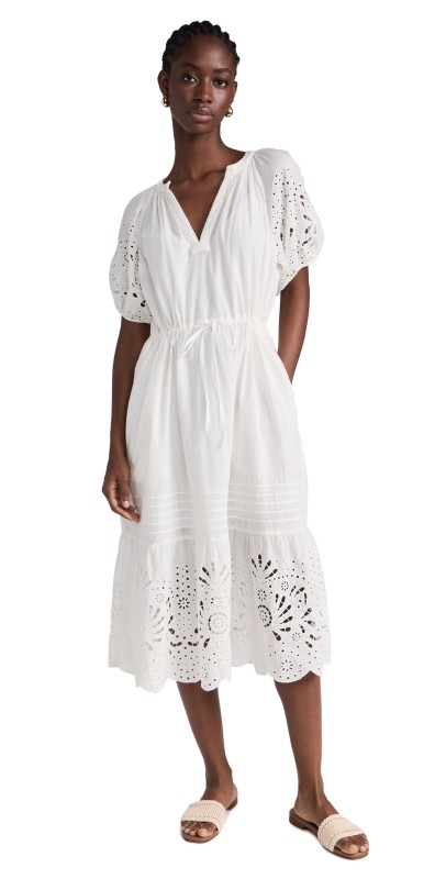 Velvet Nadia Dress Ecru