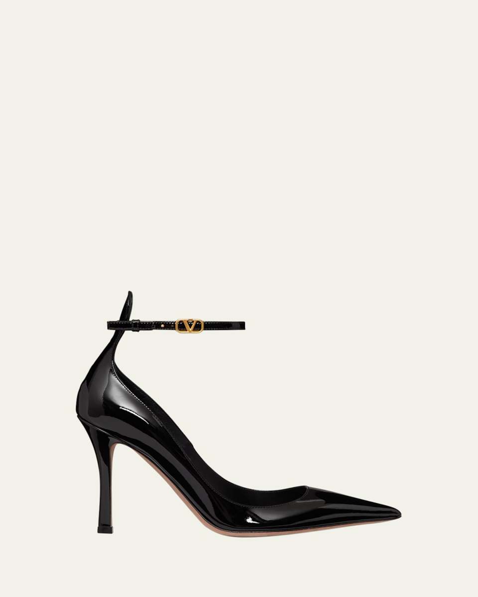 Tango Patent V Logo Ankle-Strap Pumps