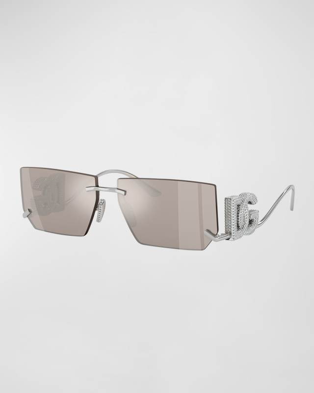 Crystal DG Metal Rectangle Sunglasses