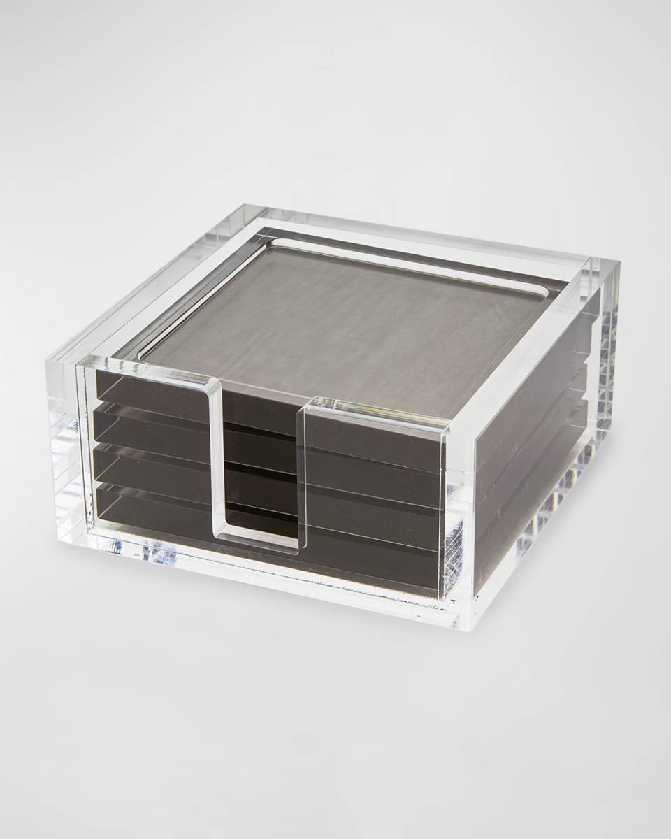 Lucite Coasters, Set of 4