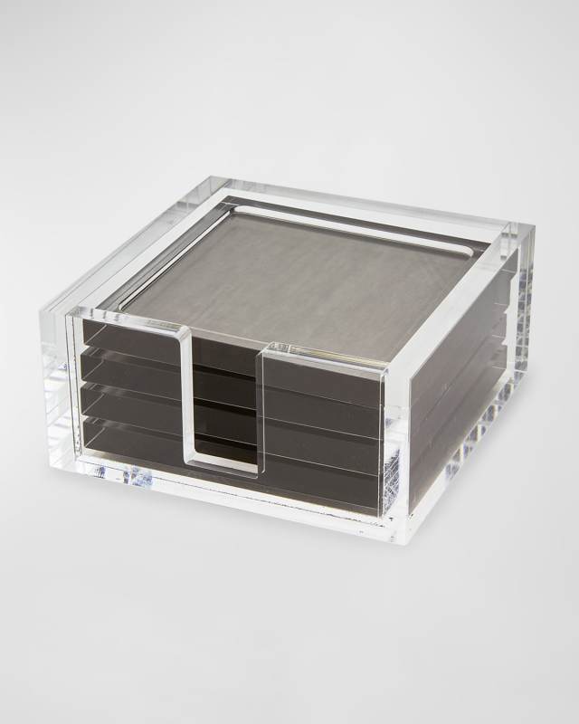 Lucite Coasters, Set of 4