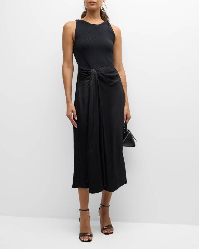 Reid Draped Midi Dress