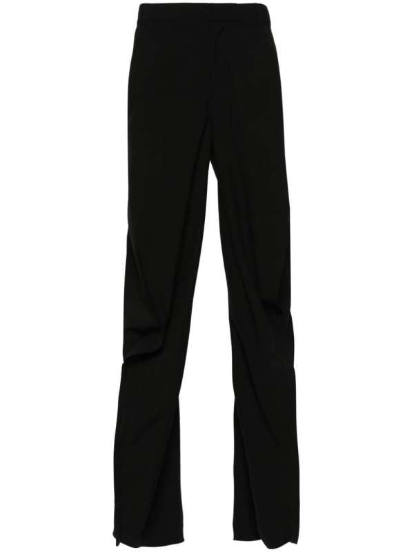 wool tapered trousers