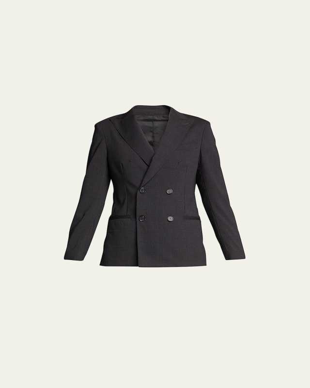 Double-Breasted Wool Blazer