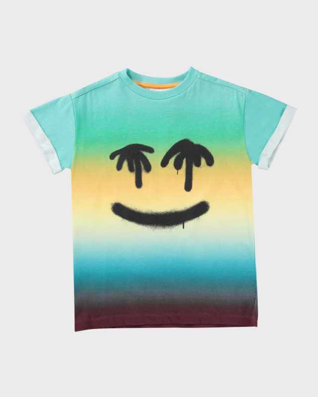 Boy's Randon Graphic Happy Face T-Shirt, Size 4-7