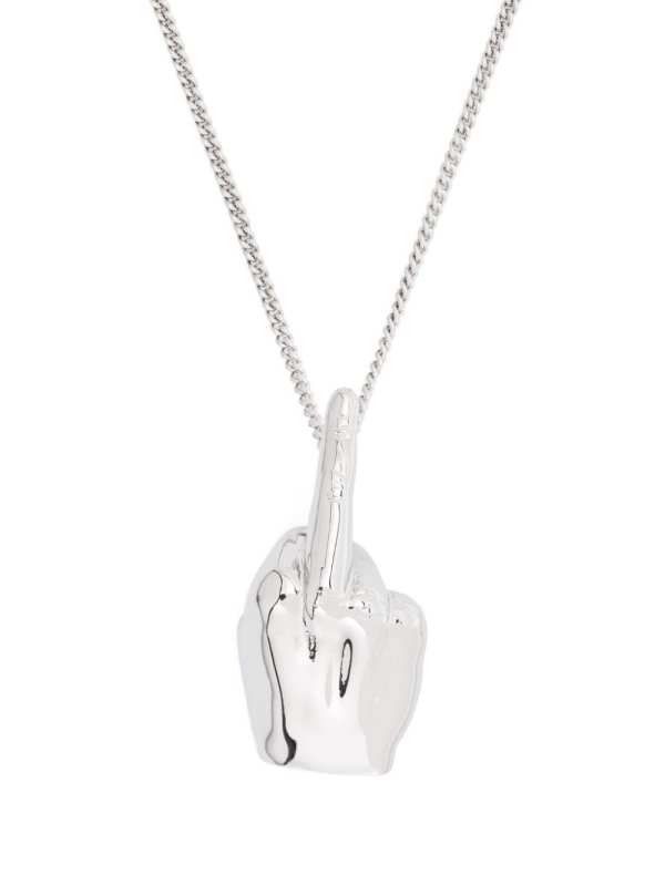 polished hand-pendant necklace