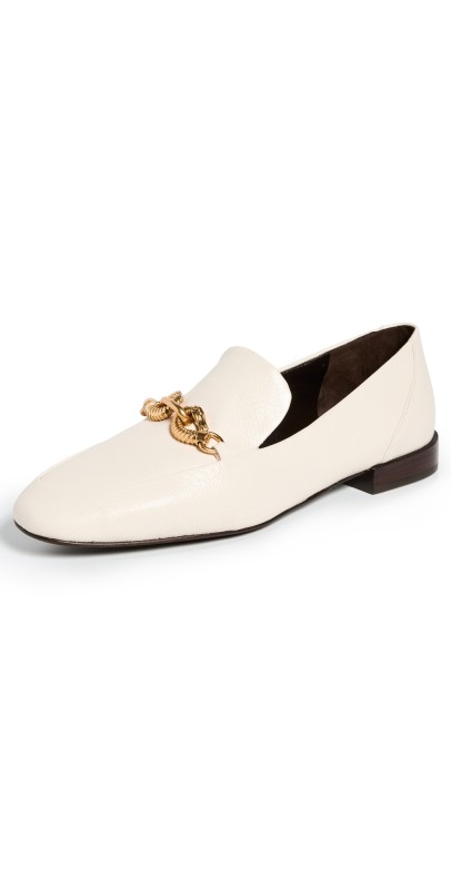 Tory Burch Jessa Classic Loafers Light Cream/Gold