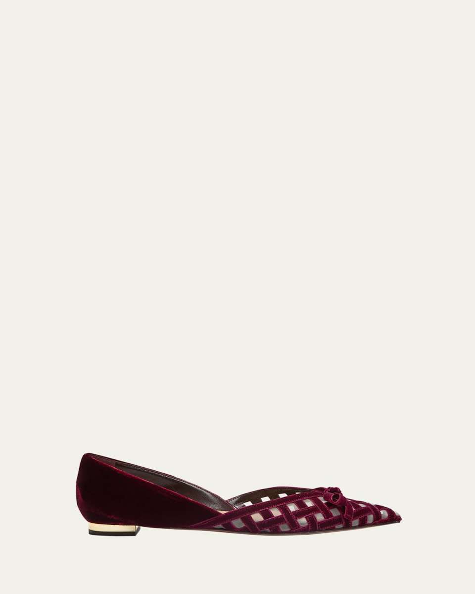 Romance Velvet Bow Ballerina Flats