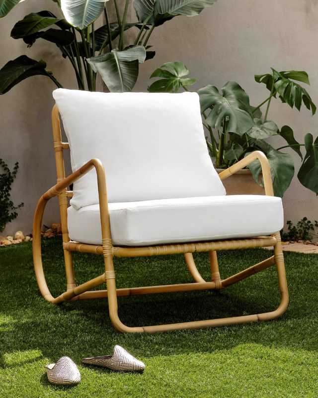 Riley Outdoor Chair, Faux Rattan