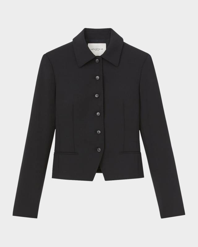 Cropped Pick Stitch Jacket