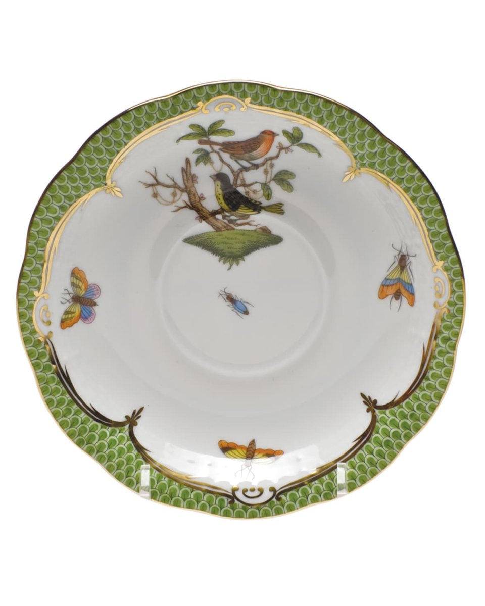 Rothschild Bird Green Motif 03 Tea Saucer