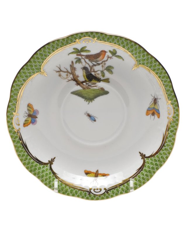 Rothschild Bird Green Motif 03 Tea Saucer