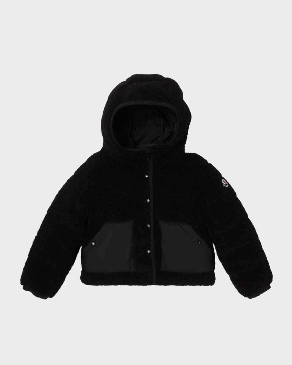 Girl's Audrieu Teddy Hooded Jacket, Size 8-14