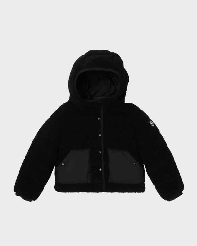 Girl's Audrieu Teddy Hooded Jacket, Size 8-14