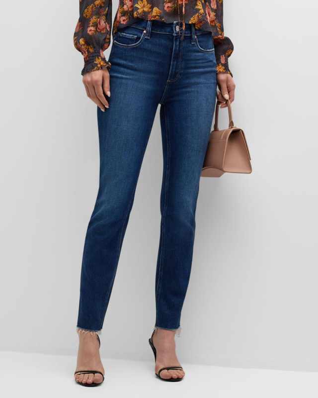 Cindy Straight Raw Hem Jeans